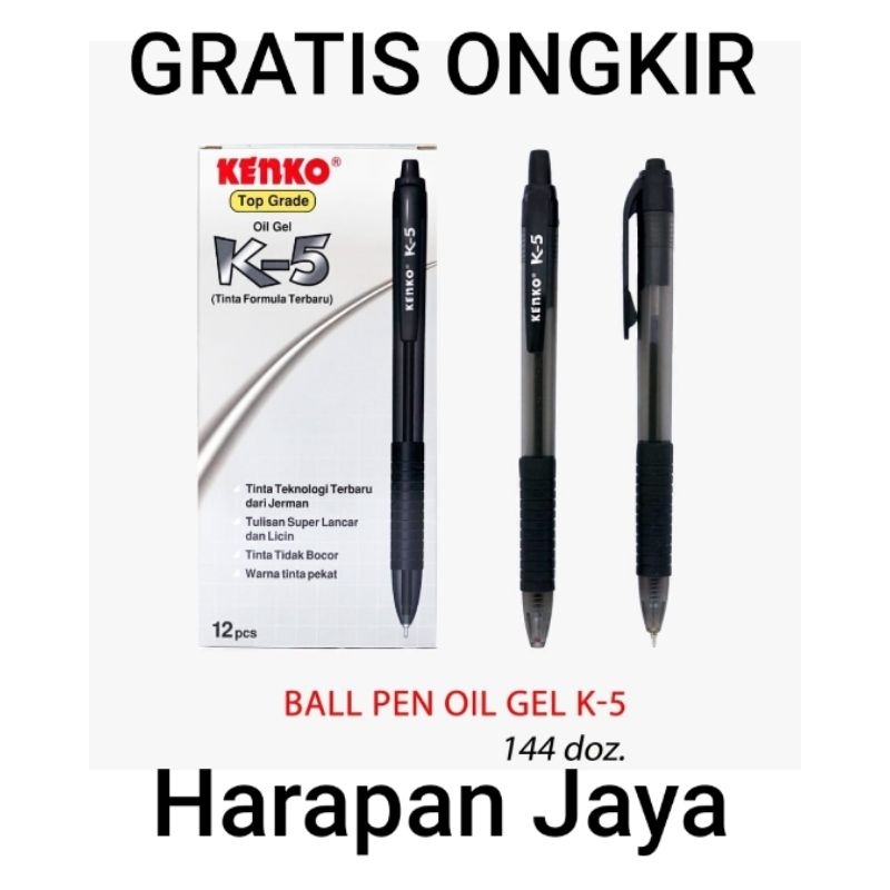 

Gel Pen K-5 Top Grade KENKO 0.5mm Per Lusin ( ISI 12 PCS )