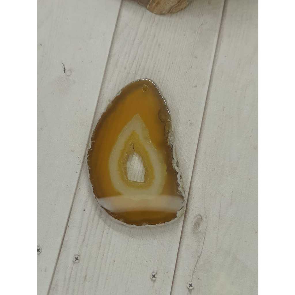 Dark Yellow Agate Slice