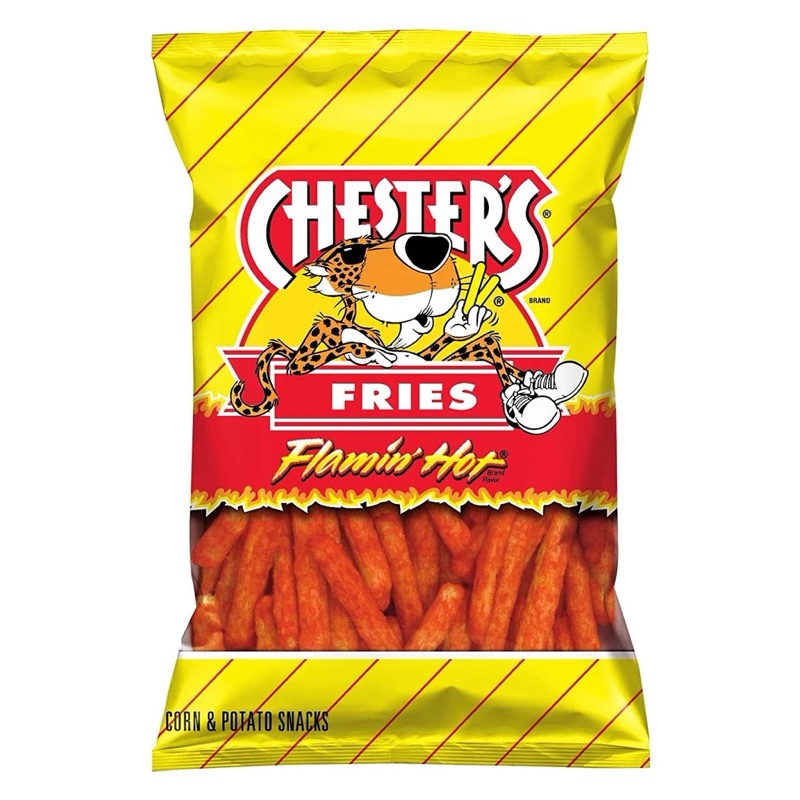 

CHESTER FLAMIN HOT FRIES 6 oz chester’s fries snack import from USA