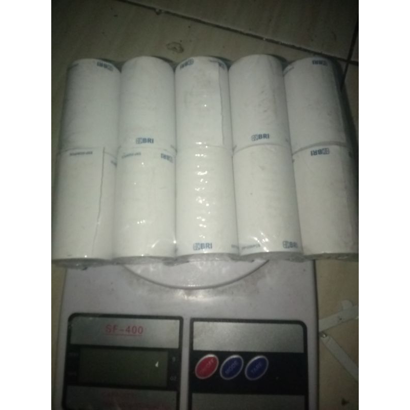 

Kertas thermal logo BRI 58/57×30mm fuul tanpa tulang Paket 10Roll