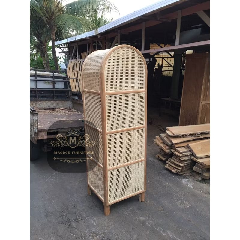 LEMARI PAKAIAN ROTAN KAYU JATI LEMARI MINIMALIS GRADE A