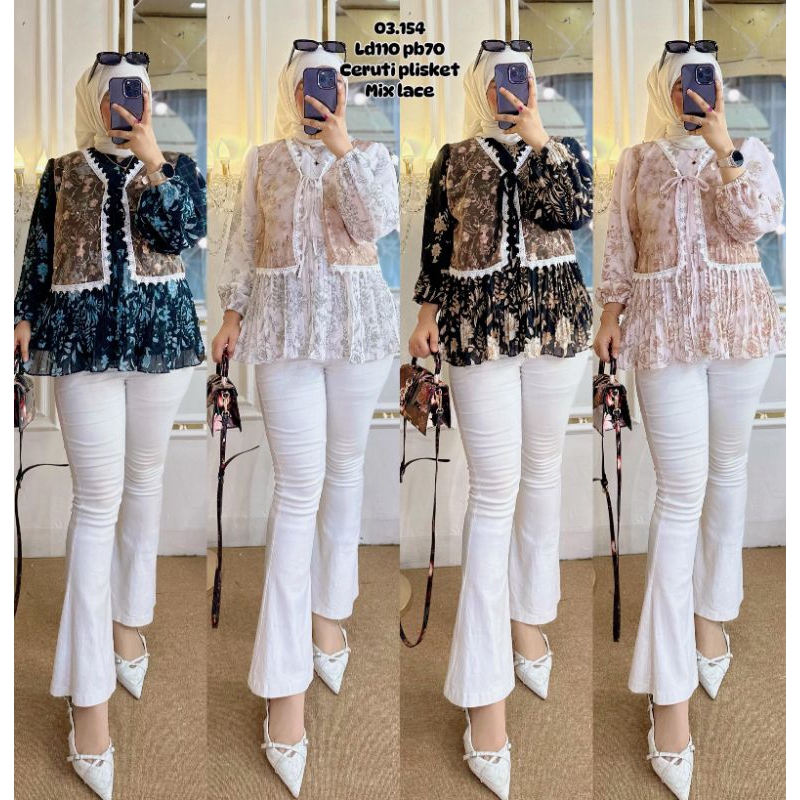 [CUCI GUDANG] Atasan Blouse Kemeja Premium Wanita Shalom Fashion
