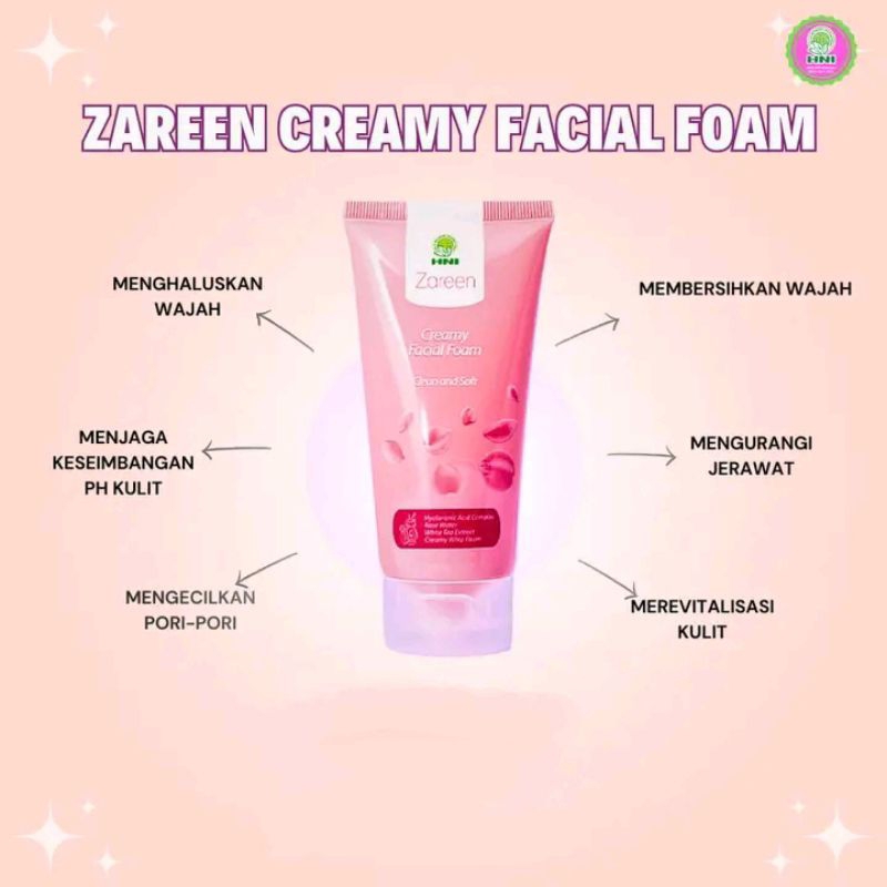 Murah | ZAREEN FACIAL FOAM HNI Sabun Cuci Muka