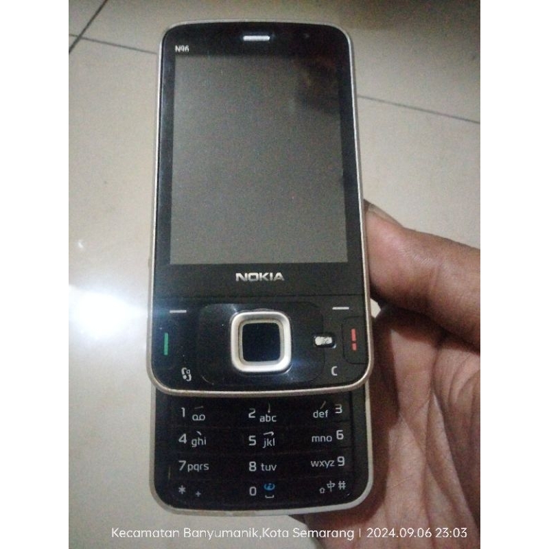 Nokia N96 Slide Black Full Original Bahan Normal Mulus Jadul Langka Unik Imut Speaker Bass Stereo Jo