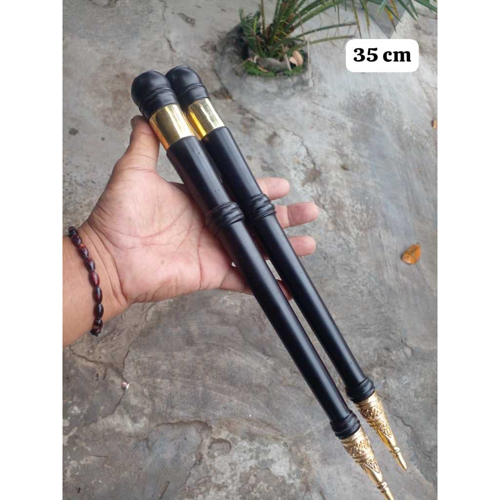 Tongkat Komando Kelor Hitam Kombinasi Alpaka Mini