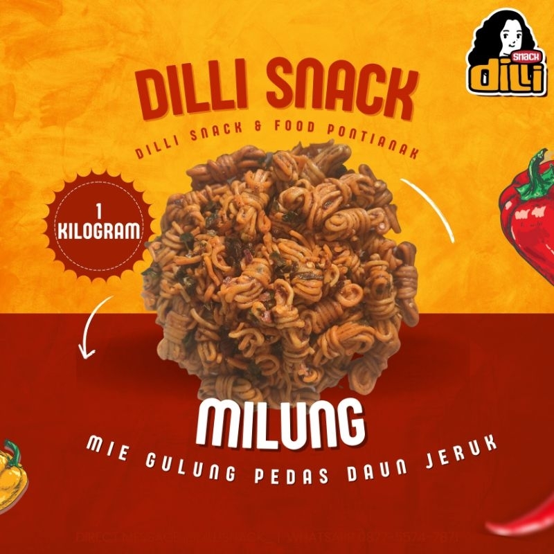 

Dilli Snack Mie Gulung Pedas Daun Jeruk 1 kilogram