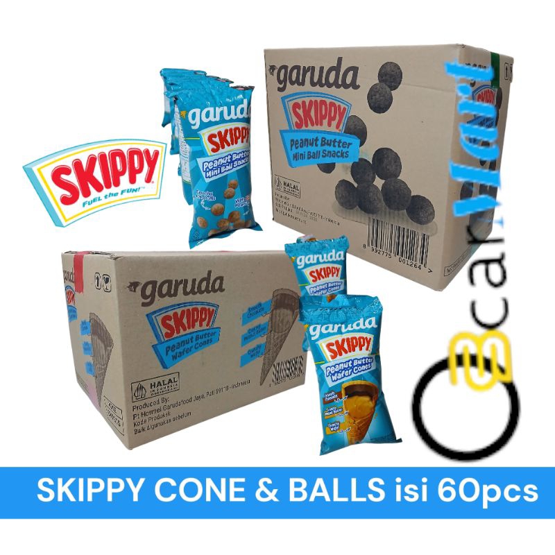 

EG Skippy Peanut Butter Balls Cone 1 Dus Isi 60 Pcs