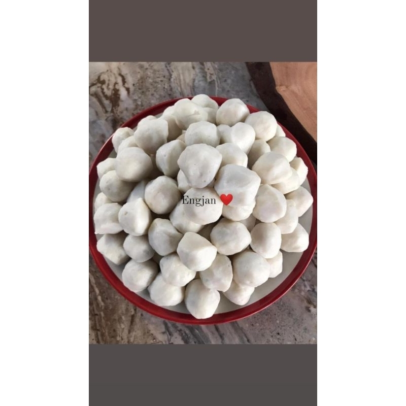 

Bakso Ikan Tenggiri Kecil / Engjan / Bakso Ikan Rebus Frozen