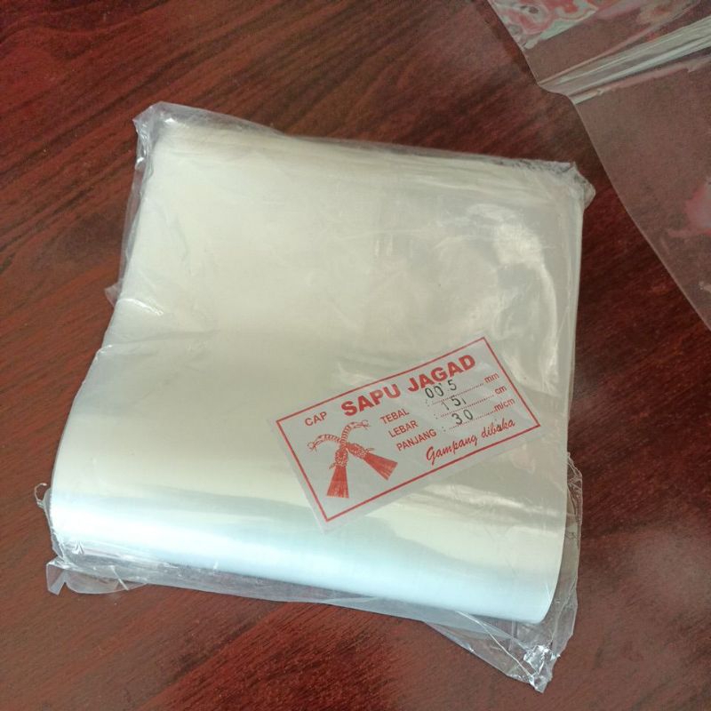 Plastik PP bening ukuran 15 x 30 tebal 05 / Kantong plastik bening