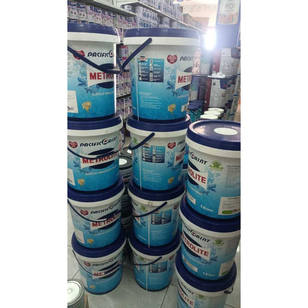 Podomoro Tok Tok Cat Tembok Metrolite Metrolit 25Kg/ Pail / 16Liter (Putih)/Cat Tembok Metrolite