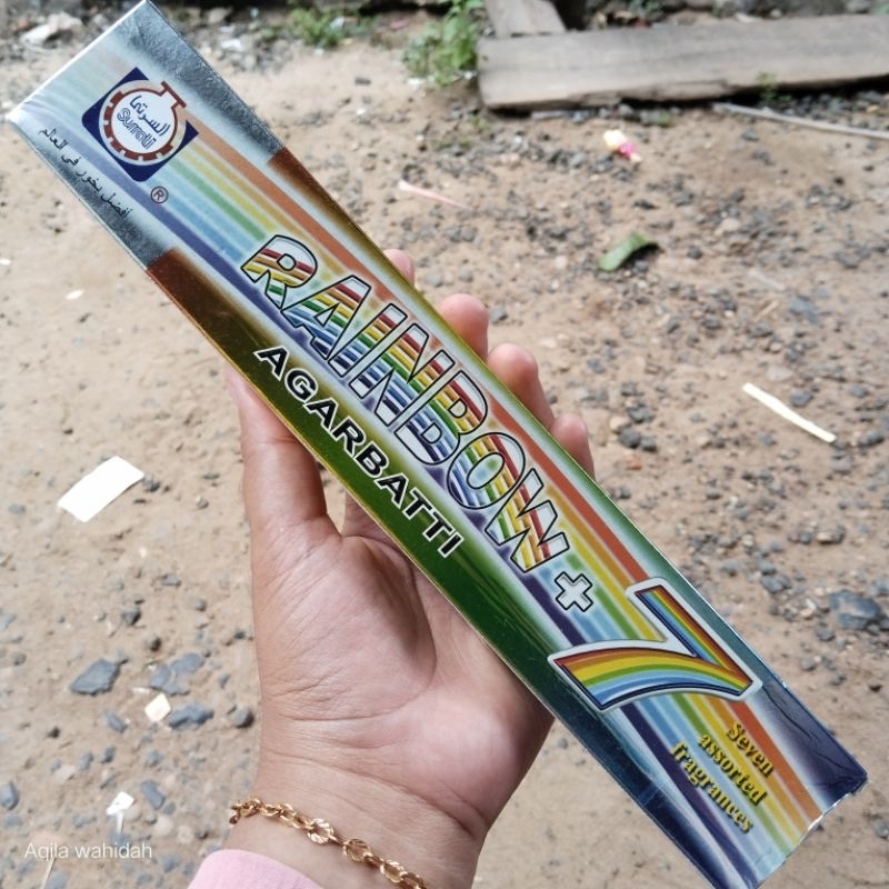 Dupa Lidi Arab Rainbow 7 Agarbatti Satu Kotak 42 Stik -Dupa Wangi Arab