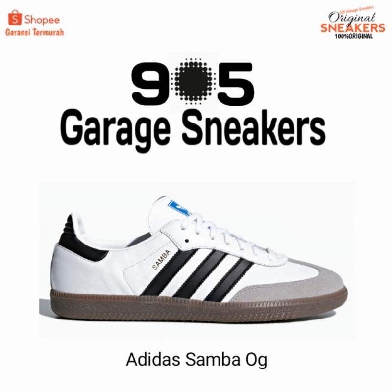 Sepatu Casual Adidas Samba Og White Black Original