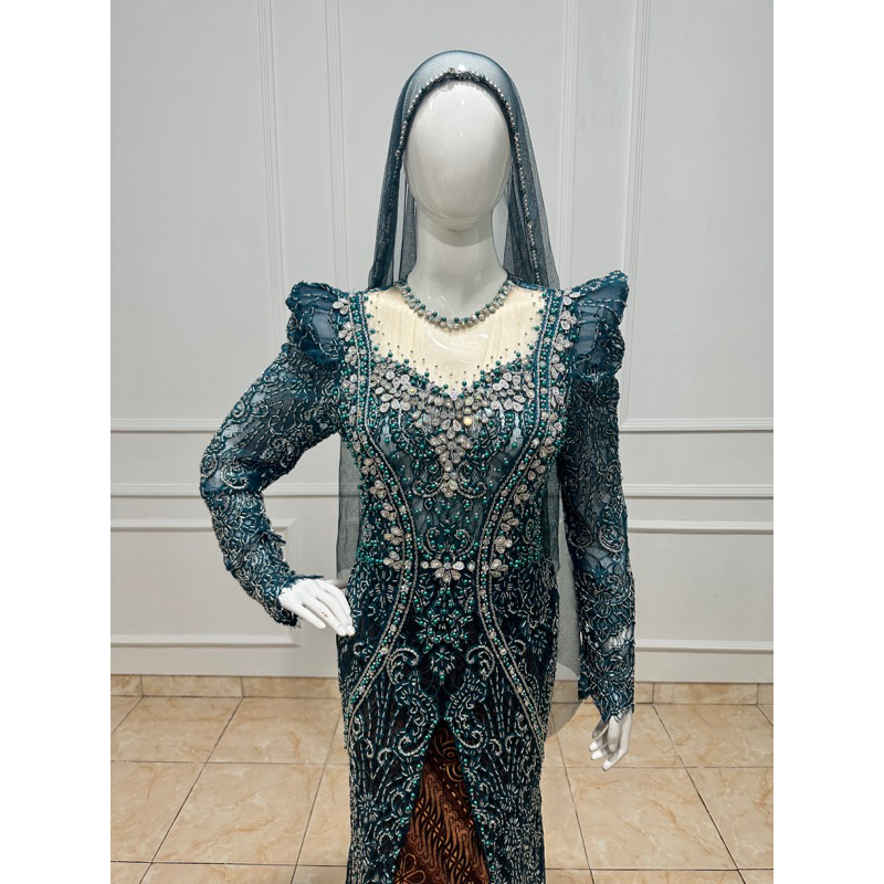 kebaya payet bahan santily