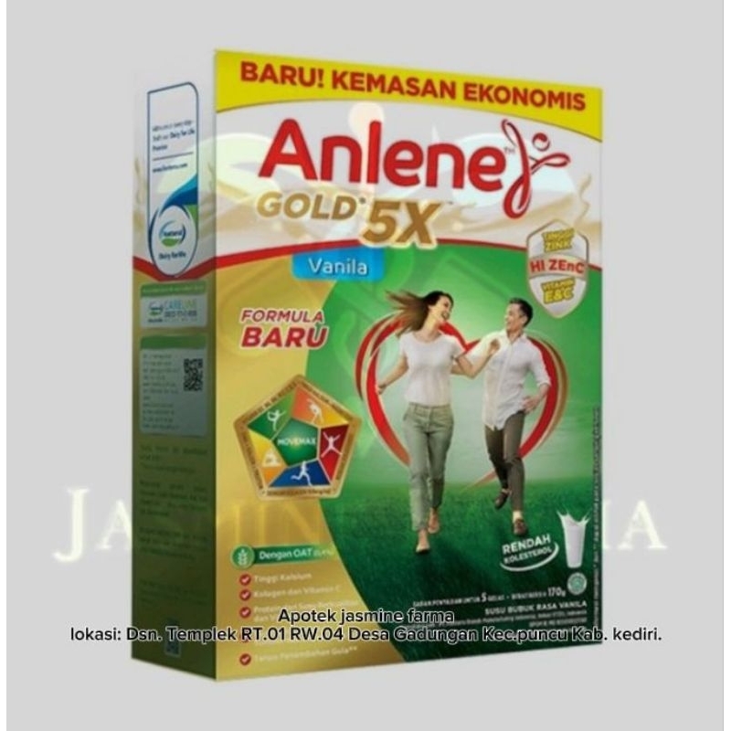 

Anlene Gold 5X Susu Dewasa Vanila Box 170gr