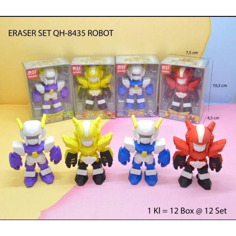 

12pcs Eraser Robot | Mermaid -- Penghapus Bentuk Robot -- Putri Duyung