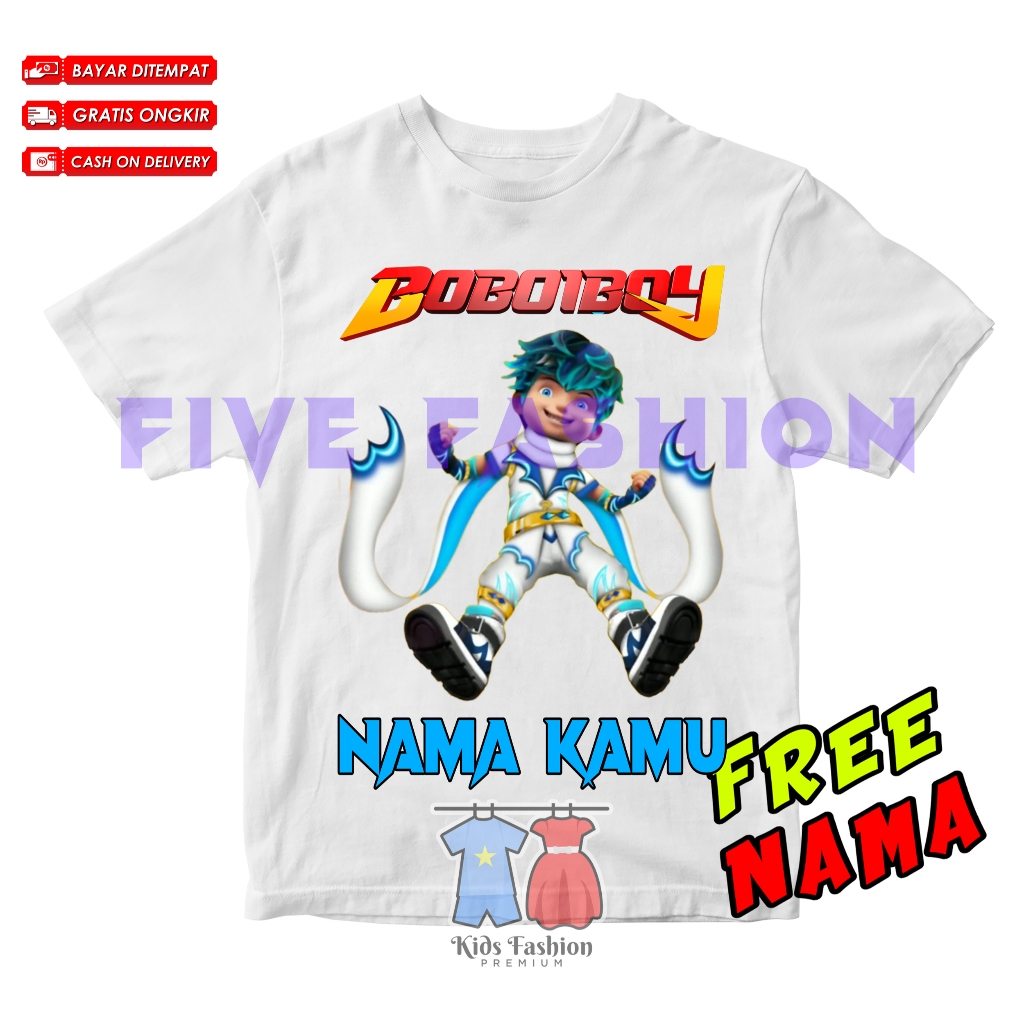 Baju Boboiboy Anak Laki Laki Versi Elemen Windara Angin Beliung Pakaian Anak Atasan Kaos Boboiboy
