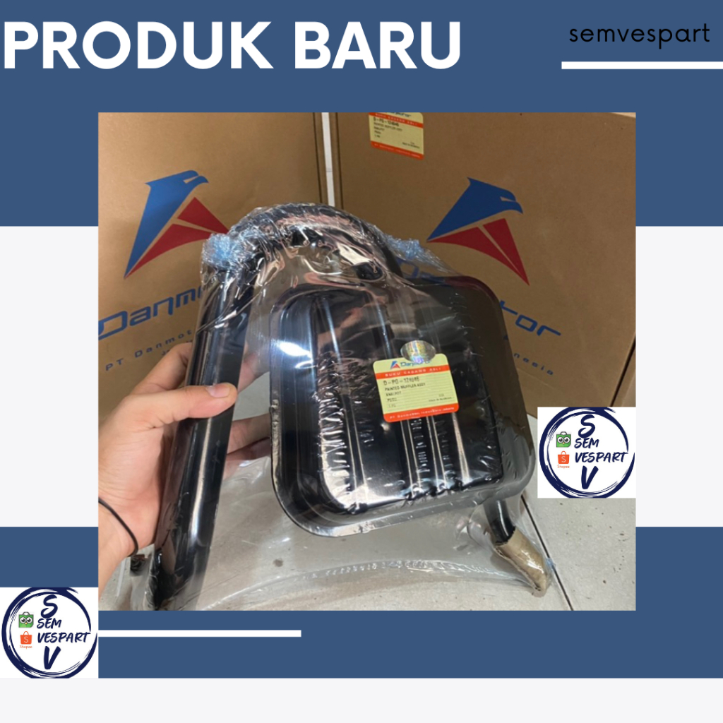 knalpot original danmotor vespa vbb super sprint bajaj ps