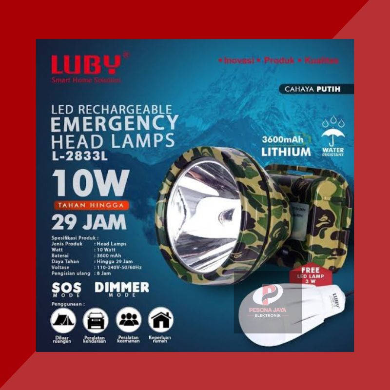 Senter Kepala Luby -2833 L