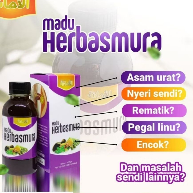 Madu herbasmura Obat Herbal asam urat rematik nyeri sendi