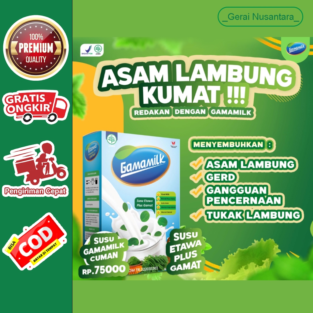 

Susu kambing Etawa Plus Gamat Gamamilk isi 200 gram
