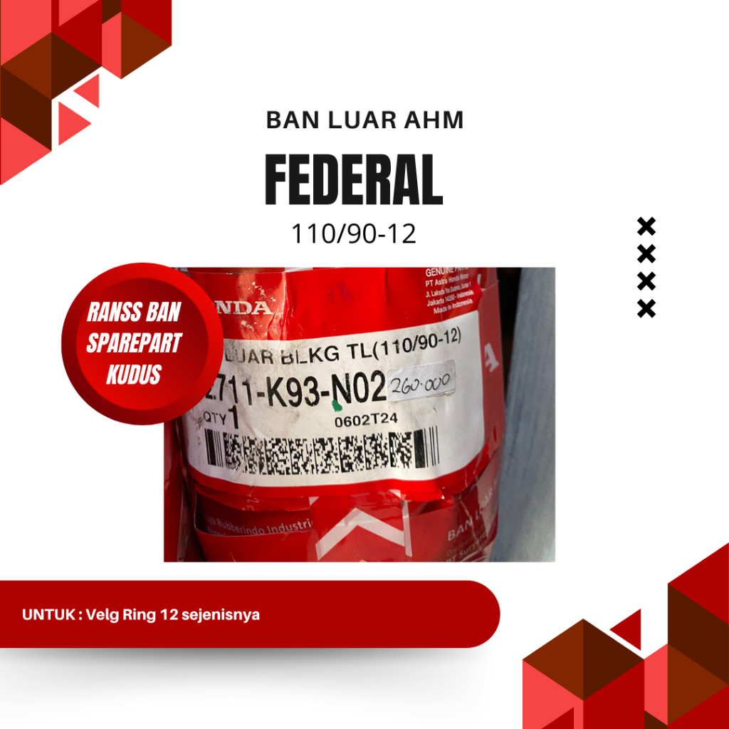 ban luar AHM FEDERAL 110/90-12