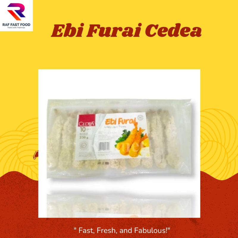 

Cedea Ebi Furai 230G / Udang Lapis Tepung/10Pcs Frozen Food Lezat Bahan Sate Seafood