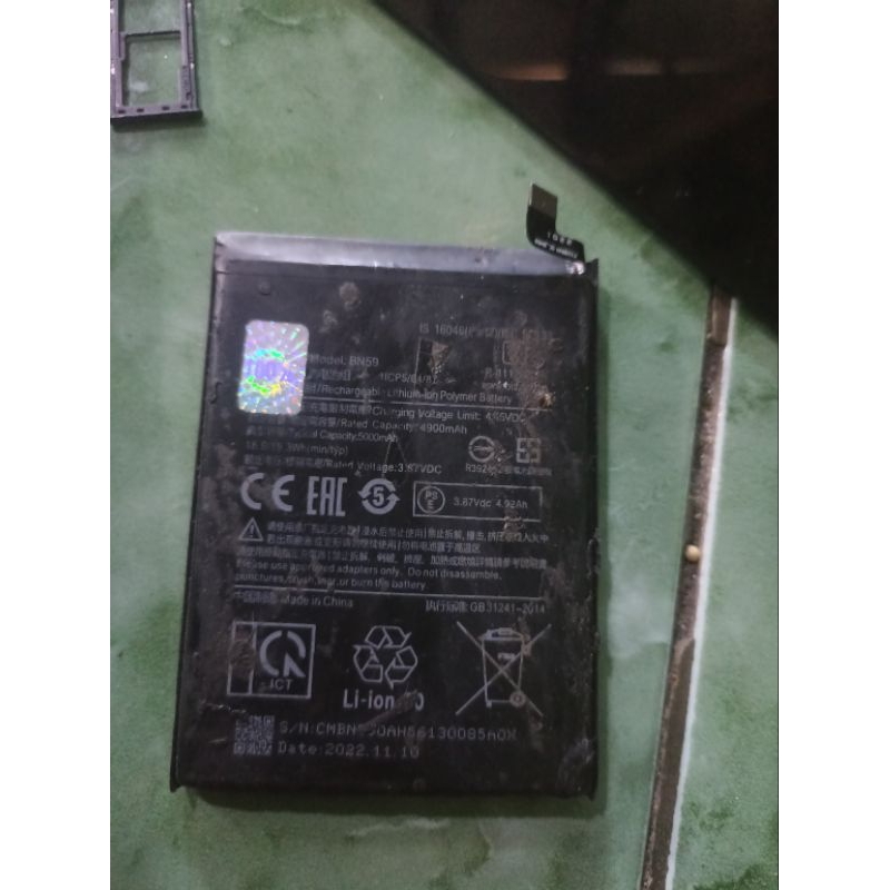 batre/baterai redmi note 10s note 10 original copotan