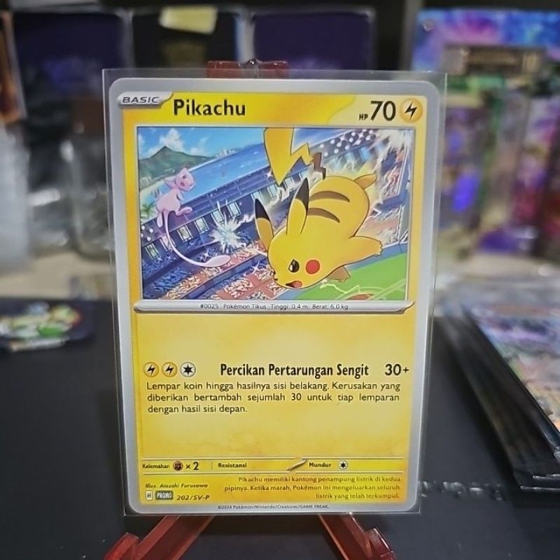 pikachu promo kartu pokemon tcg Indonesia original