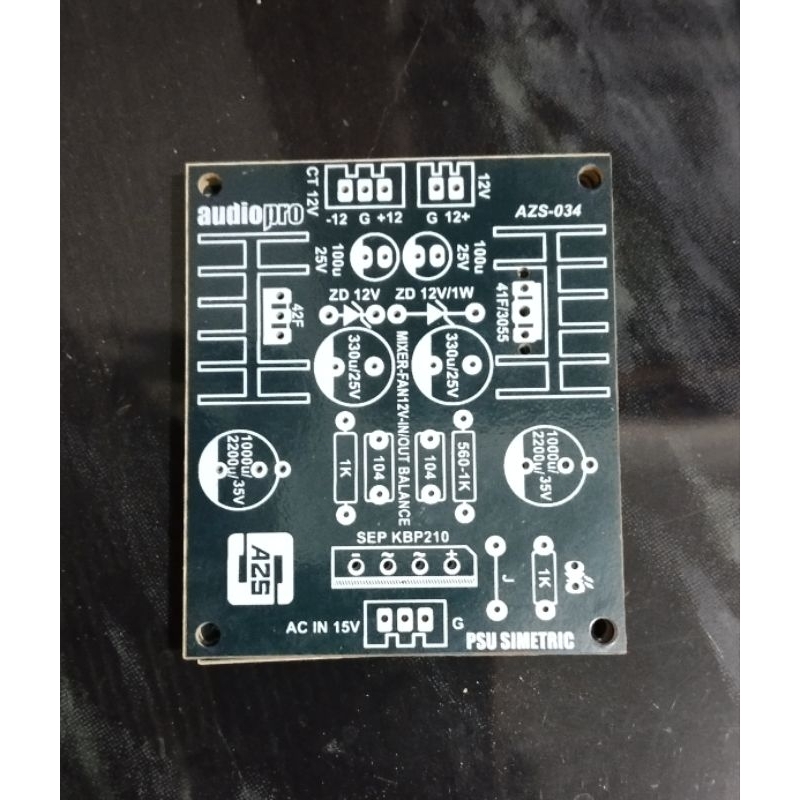 PCB PSU Simetris 12V/15V ct 3A.
