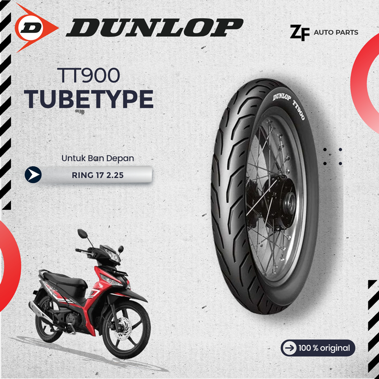 Sepasang / Satuan Ban Motor Bebek Dunlop TT900 Ring 17 Kharisma Grand Jupiter Depan Belakang