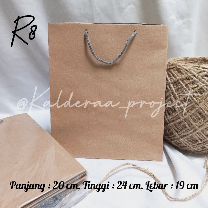 

Paper Bag Kraft Coklat Souvenir Hajatan isi 1 Lusin / Tas Souvenir Nikah /Paper Bag