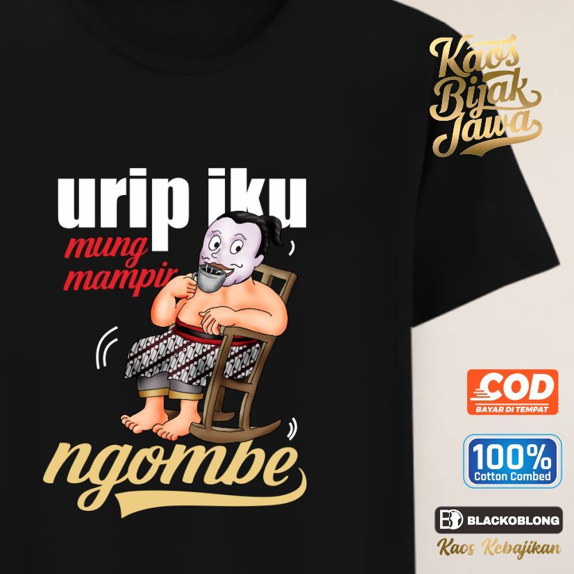 Kaos Wayang Jawa Bagong Mampir Ngombe Unik Lucu
