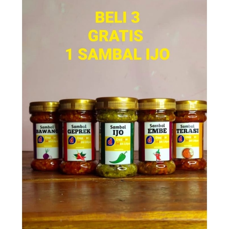 

Sambal Ijo/terasi/bawang/embe/geprek 150ml