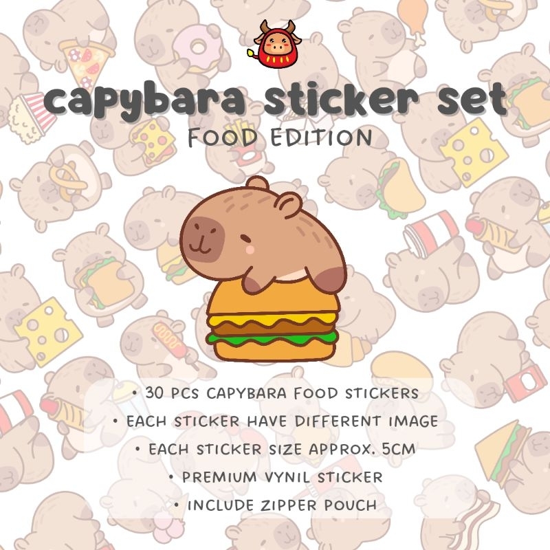 

Sticker Capybara cute HD premium quality vynil base sticker scraptbook