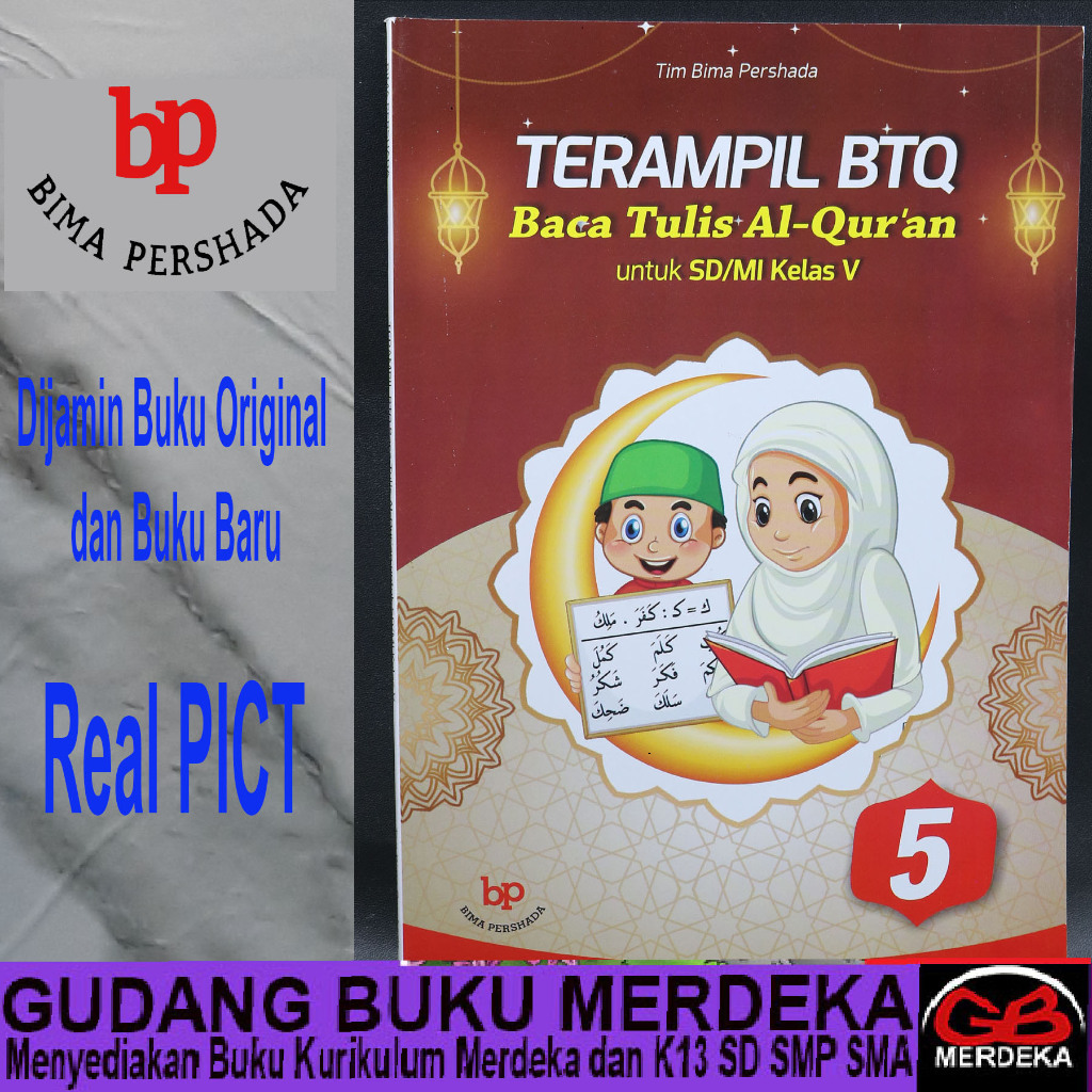 TERAMPIL BTQ (Baca Tulis Al-Quran) Untuk Kelas 5 SD/MI BIMA PERSHADA Original