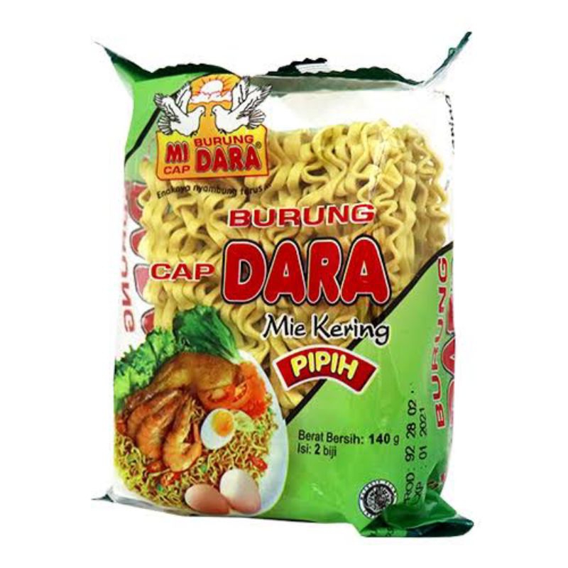 

Burung Dara Mie Kering Pipih 140 Gr