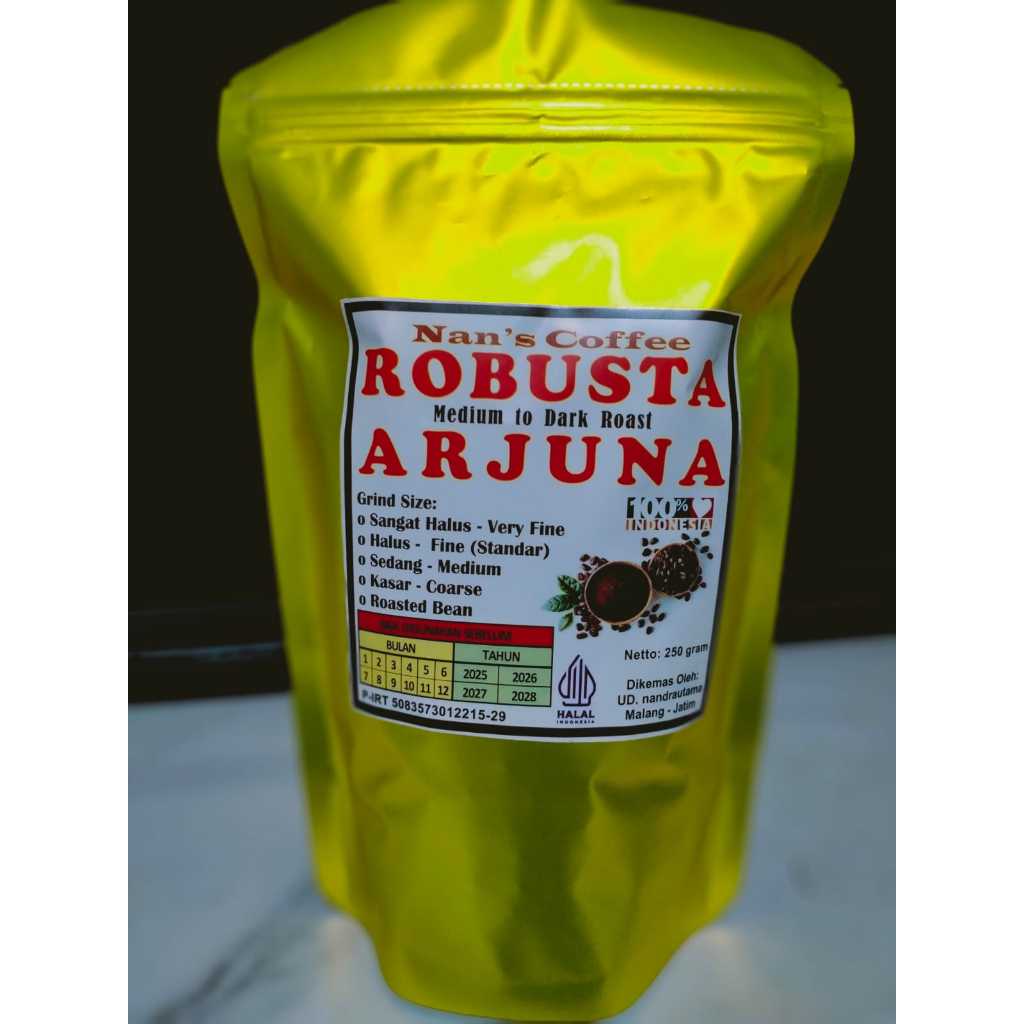 

Nan's Coffee - Kopi Robusta Arjuna 250 gram - Medium to Dark Roast