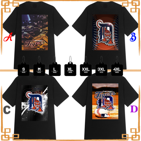 Kaos Detroit Tigers Tshirt Bahan 100% Cotton | Casual T-SHIRT Size S M L XL XXL 3XL 4XL | READY STOC