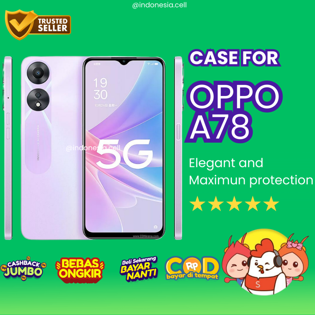 CASE OPPO A78 / KESING OPPO A78 / CASE AIRBAG / CASE BENING CASE HITAM OPPO A78 / ANTICRACK OPPO A78