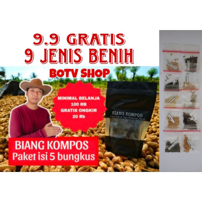 PAKET BEBAS ONGKIR ( ISI 5 BUNGKUS BIANG KOMPOS ) | Hanya Untuk kalangan Komunitas BOTV