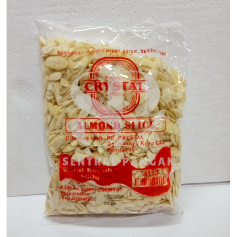 

CRYSTAL ALMOND SLICE 500GRAM DAN 1KG