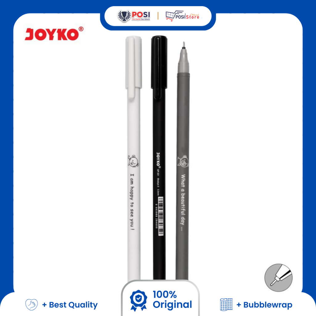 

Pulpen Bisa Dihapus Erasable Gel Pen Joyko GP-321 Shokyo 3 Gel 0.5 mm