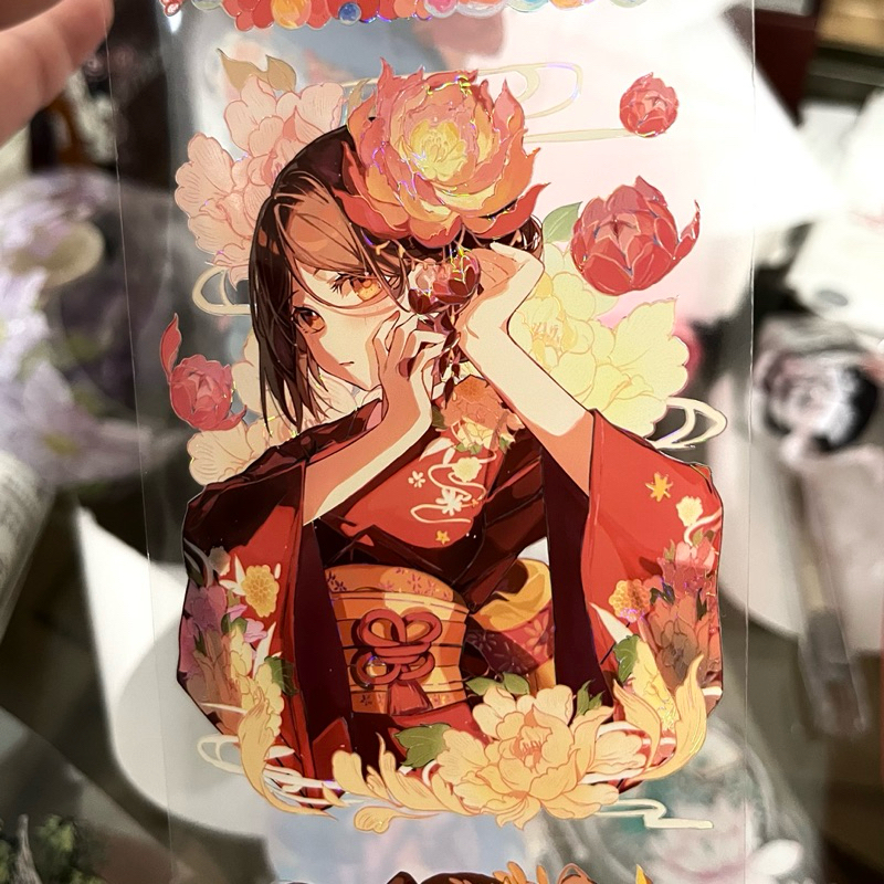 

(Kiricart) LIFUGUI Hinamatsuri Hologram PET Sticker / Journaling / Scrapbooking / Aesthetic/ DIY Art and Craft