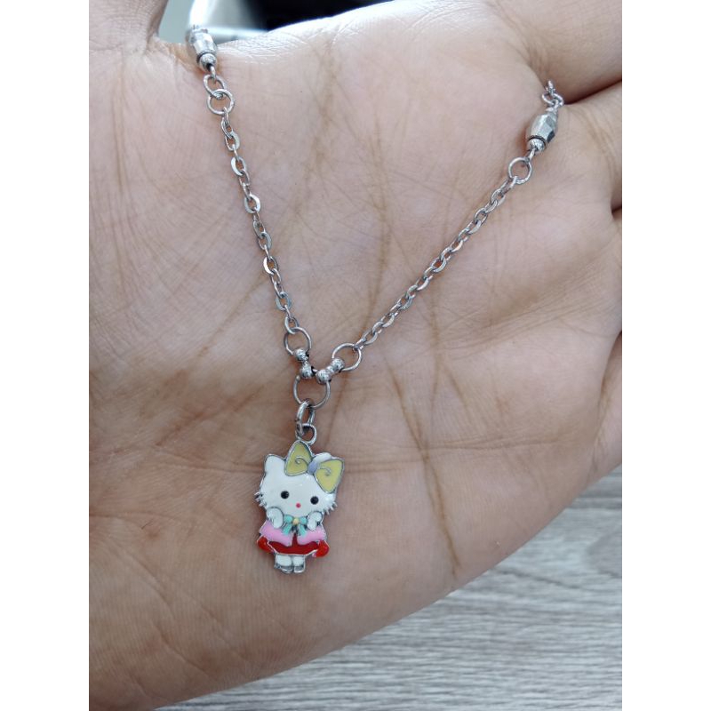 Kalung Koyek Anak Hello Kitty Perak 925 Asli