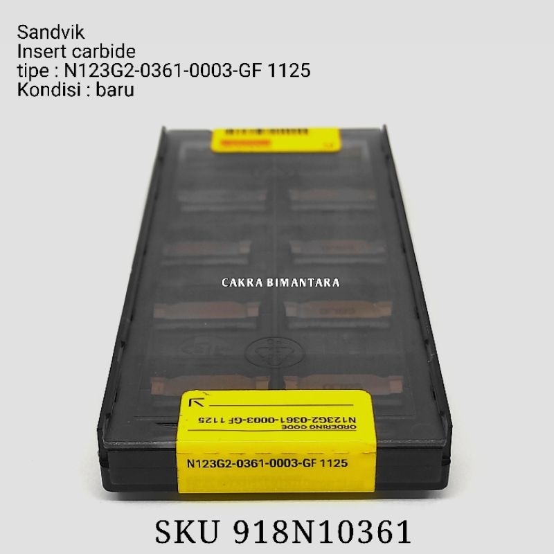 Sandvik N123G2-0361-0003-GF 1125 Insert potong GF1125 insert QD N123G2 0361 0003 GF 1125