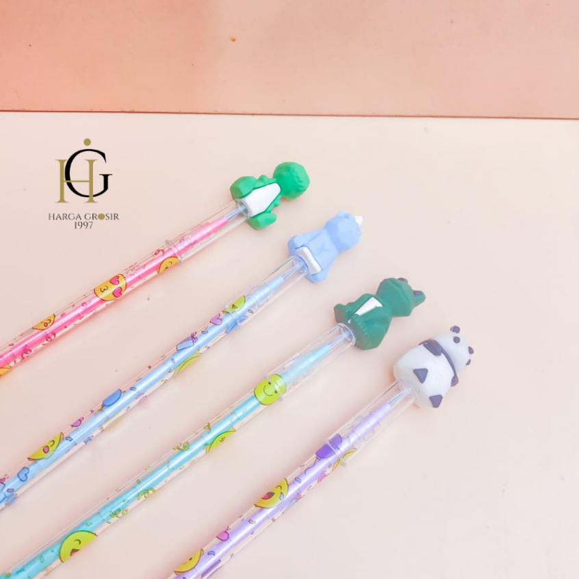 

PENSIL 1PCS SUSUN ANIMAL pencil GEMAS kodok panda IMUT KADO UNIK KOREA AESTHETIC bisa COD