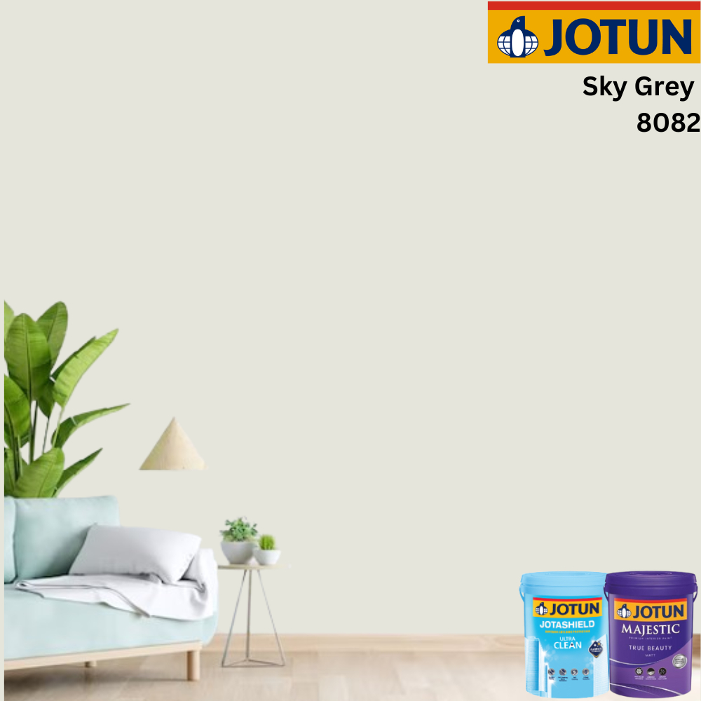 CAT TEMBOK INTERIOR JOTUN SERIES - SKY GREY 8082(GALON)