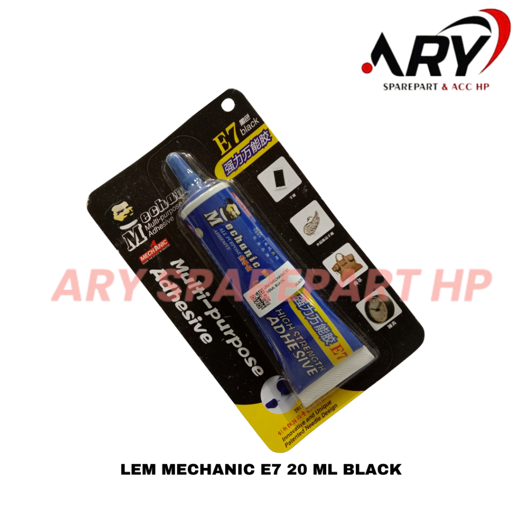 Lem Mechanic E7 20 ML Black  White / Lem Jelly Super Lengket Untuk LCD TOUCHSCREEN BACKDOOR Mechanic