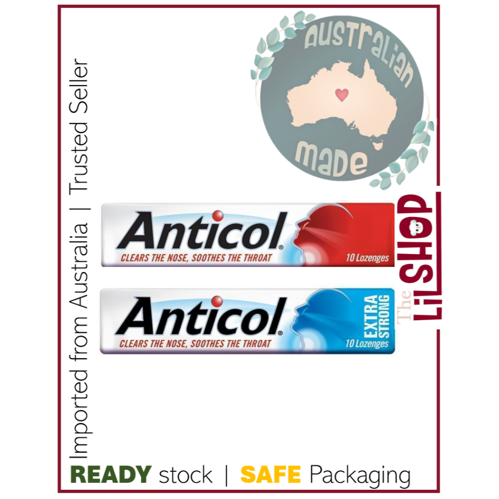 Anticol Throat Lozenges Pack of 10 : Original atau Extra Strong + Vit C