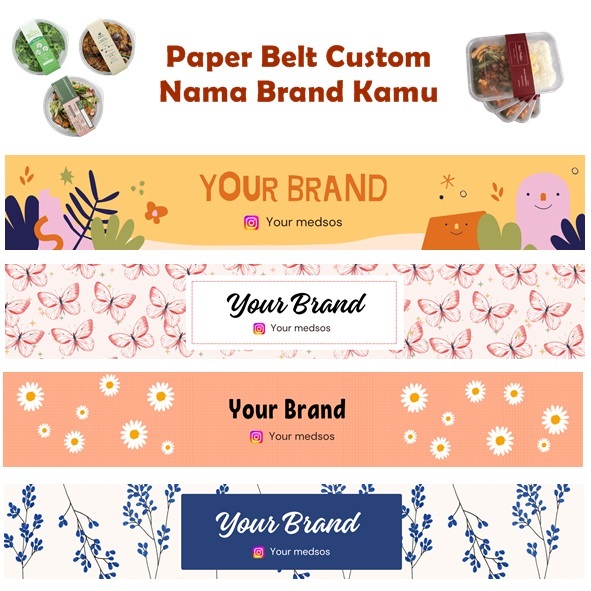 

Paper Belt Custom Brand | Packaging Sleeve Free Design | Label Hampers | Paper Sleeve | Label Segel Box